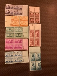 1950s US postage 30 mint plate blocks - Picture 1 of 2