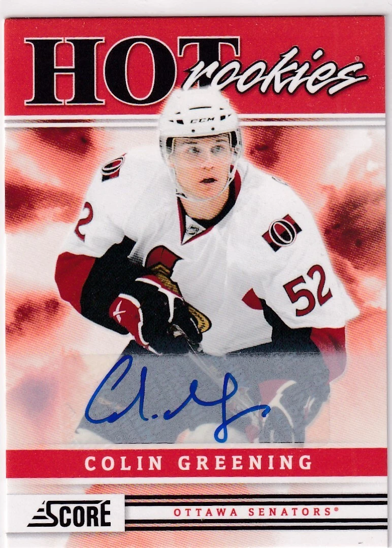 11/12 PANINI SCORE COLIN GREENING RC SP ROOKIE AUTOGRAPH AUTO #523