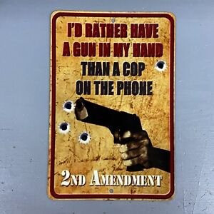 Second Amendment THIS HOUSE PROTECTED BY 2ND AMENDMENT TIN SIGNAGE MAN CAVE SIGN