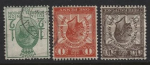 1929 ½d-1½d POSTAL UNION CONGRESS INVERTED WMK VFU SET. SG 434Wi-6Wi - Picture 1 of 1