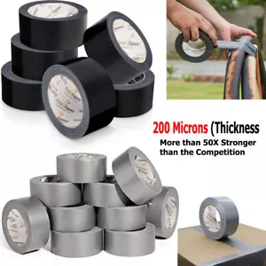 SILVER DUCT GAFFER CLOTH TAPE HEAVY DUTY WATERPROOF 48mm x 10m DUCK REPAIR TAPE - Picture 1 of 22