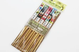 5 pares de palillos de bambú estilo japonés patrón japonés - Imagen 1 de 4