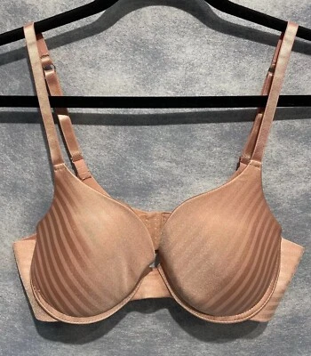 Sujetador push-up con aros Marilynn Monroe 34C rubor rosa rayas acolchado estilo #5056 Foto 1 de 4