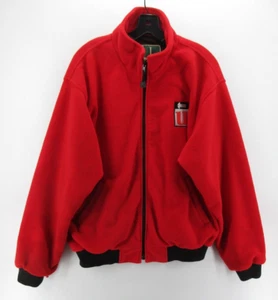 VINTAGE Wear Guard Jacket Men Large Red Fleece Bomber Coat Work Wear Heavy Duty* - Picture 1 of 11