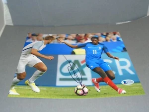 Ousmane Dembélé Firmado Equipo Francia 8x10 Foto Autografiada Beckett BAS COA 1A - Imagen 1 de 4