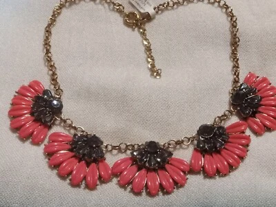 Модный костюм заявление ожерелье золотой тон со стразами акрил  - Изображение 1 из 4