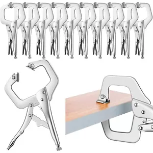 10 Pcs Locking C Clamp, Locking Pliers Adjustable Welding Clamp with Regular ... - Picture 1 of 6