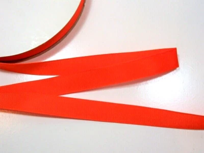 Orange Rayon Cotton Grosgrain Ribbon 5/8 inch wide x 10 yards Hatband B3 - Image 1 of 4