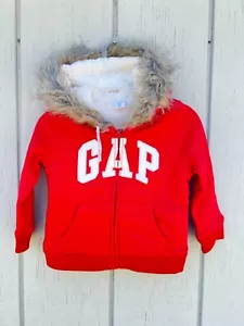 NEW 2T Gap sherpa Girls Boys Hoodie Coat Sweater Cozy - Picture 1 of 5