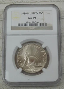 NGC MS 69 1986 d Statue of Liberty Commemorative Half Dollar - Picture 1 of 5