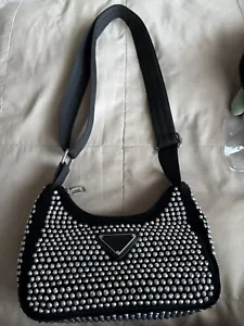 UnBranded, Black Studded Bling Purse Evening Bag, Studs, Bling Glitter 2880 - Picture 1 of 11