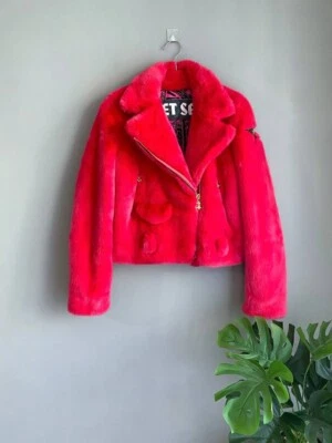 JET SET Abrigo Mujer Piel Sintética Rosa Vanguardia, Talla S Foto 1 de 4