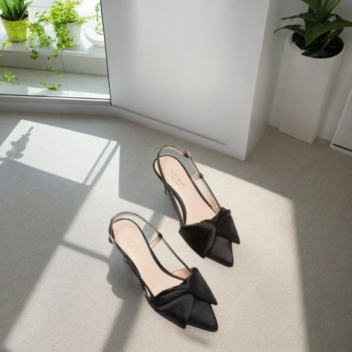 Kate Spade New York donna nero fiocco tacco avvolto Marsiglia abito décolleté nuovo con scatola