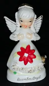 VINTAGE NAPCO KERAMIK WEIHNACHTSFIGUR - DEZEMBER ENGEL - Bild 1 von 11