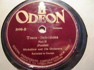 1923 Jewish Russian Violin MAX Michail MICHAILOW TOSCA Selections ODEON 3090 - Picture 1 of 2