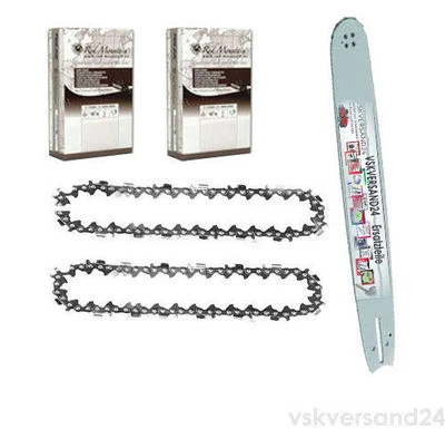 Schwert 45 cm 3/8x1,5 für Husqvarna 346 351 353 385 390 394 + 2 Vollmeißelketten