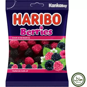 HALAL Haribo Berries 80g x 18 Bags - Picture 1 of 2