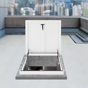 Aluminum Alloy Roof Hatch Square Roof Access Hatch Roof Security Door 90° Angle - Picture 1 of 19