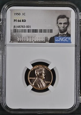 1950 Proof Lincoln Cent, NGC PF66RD - Image 1 of 2