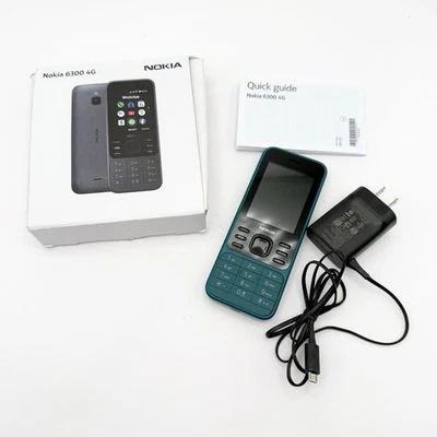 Teléfono Celular Nokia 6300 4G Bar (Azul 4GB 1GB) Operador Desconocido DualSIM LEER Foto 1 de 4