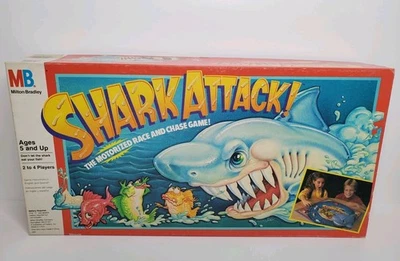 Vintage 1988 Shark Attack Board Game by Milton Bradley - 100% Complete - Unused - Image 1 of 4