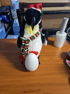 Gemmy Animado Navidad Pingüino Mamá y Bebé Huevo Dúo Musical 16" FUNCIONANDO - Imagen 1 de 5