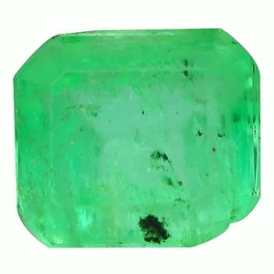 0.51 Ct Perfect Octagan 5.1 x 4.5 MM 100% Natural Neon Green Colombia Emerald !! - Picture 1 of 4