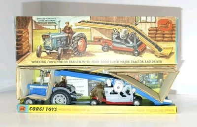 Corgi Gift Set 47 (GS47) Ford 5000 Tractor & Conveyor. Original Box. - Image 1 of 4