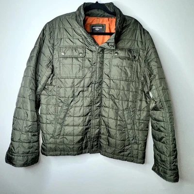 Dockers Unisex Size Large Olive Green Long Sleeve Puffer Lightweight Jacket  - Image 1 of 4