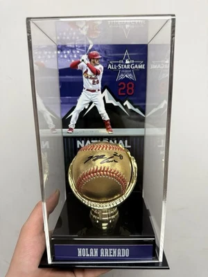 Nolan Arenado Signed Golding Baseball In Case - Image 1 of 4