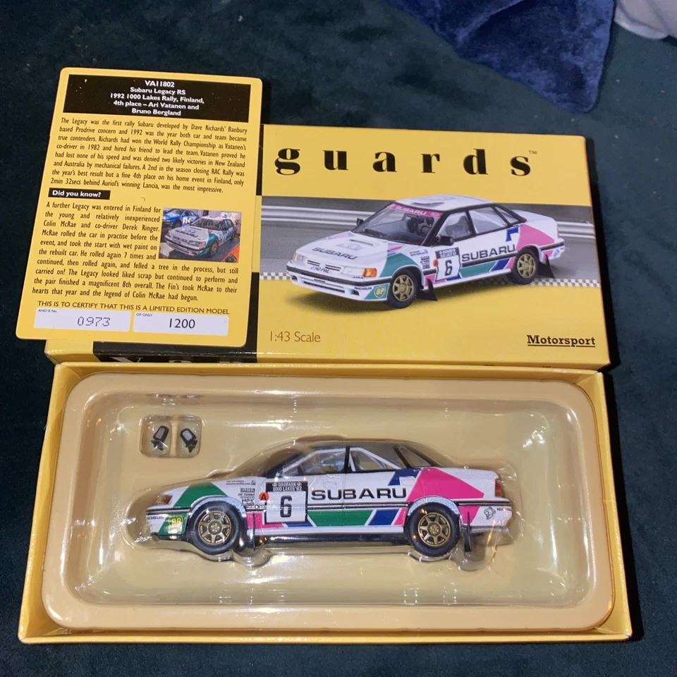 Vanguards Corgi 1:43 Subaru Legacy RS 1992 1000 Lakes Rally VA11802 Foto 1 de 1