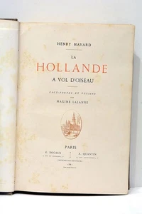 La Hollande en vol d'oiseau envoi de Maxime Lalanne Paris 1881 - Picture 1 of 8