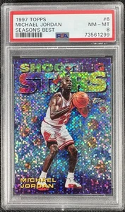 1997 Topps Season's Best Shooting Stars PSA 8 Michael Jordan #6 LOW POP Bulls - Picture 1 of 2