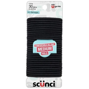 Scunci Belleza Sin Esfuerzo Grande Sin Daños Elásticos Negros, 4 Mm, (Pack de 30) - Imagen 1 de 5
