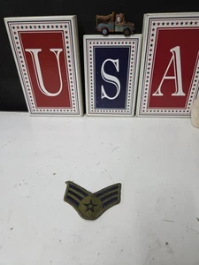 USAF Senior Airman 3-1/2" Shoulder Patches New Blue/Green Military Patch F8 - Picture 1 of 4