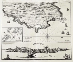 Piombino Toscana Toskana Italia incisione engraving map carte Blaeu Mortier 1704 - Bild 1 von 1