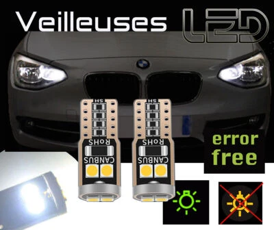 Para Peugeot 207 2 Bombillas LED Blancas Luces De Posición Sin Error - Imagen 1 de 2