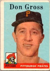 1958 Topps #172 Don Gross Pittsburgh Pirates PR - Bild 1 von 2