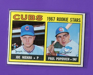 1967 Topps Cubs Rookies #536 High Number  Niekro RC/ Popovich, VG-VGEX