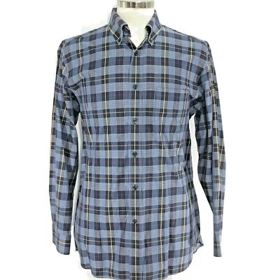 Camisa de vestir Daniel Cremieux Signature Collection para hombre talla L azul rojo amarillo a cuadros Foto 1 de 4