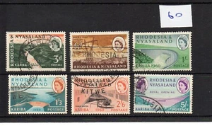 Rhodesia & Nyasaland - Elizabeth (60) 1960 - Kariba Dam set - used  SG cat £25 - Picture 1 of 1