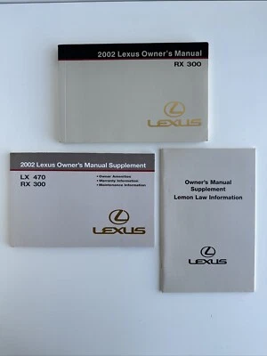 2002 Lexus RX 300 Owners Manual User Guide - Image 1 of 4