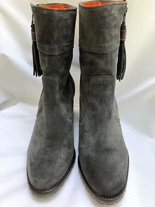 New in Box Size 37 PENELOPE CHILVERS Fina Suede Tassel Boot Slate Grey RRP £299 - Picture 1 of 8