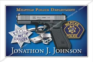 Police,Milpitas,Department,Retirement,badge,gift - Picture 1 of 1