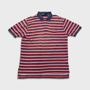Polo Ralph Lauren vintage anni 90 camicia uomo adulto XL rosso pony preppy righe sbiadite - Foto 1 di 8