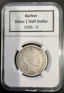 1906-D | 50C | Barber Half Dollar | Item #21B | Rare F to XF | #5039A - Picture 1 of 2