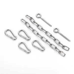8PC Hammock Hook Set 450LB Capacity Swing Chair Hanging Kit with Chains - Picture 1 of 6