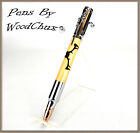 Handmade Chrome Writing Pen Olive Wood Bolt Action Deer Hunting SEE VIDEO 1229a
