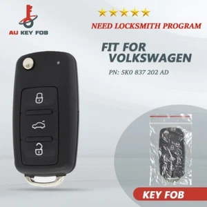 SMART REMOTE KEY FOB 5K0 837 202 AD FULL KEY for VW VOLKSWAGEN PASSAT GOLF 3BUTN - Picture 1 of 8