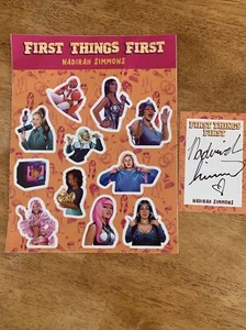 First Things First Nadirah Simmons Sticker Sheet And Signed Bookplate - Bild 1 von 3